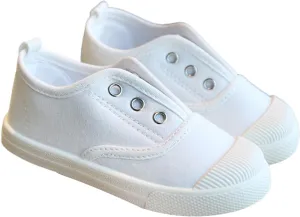 1 to 9 Years Girls Boys Slip On Canvas Sneaker, Kids Low Top Casual Fashion Shoes, Comfy Lace-Up Walking Shoes