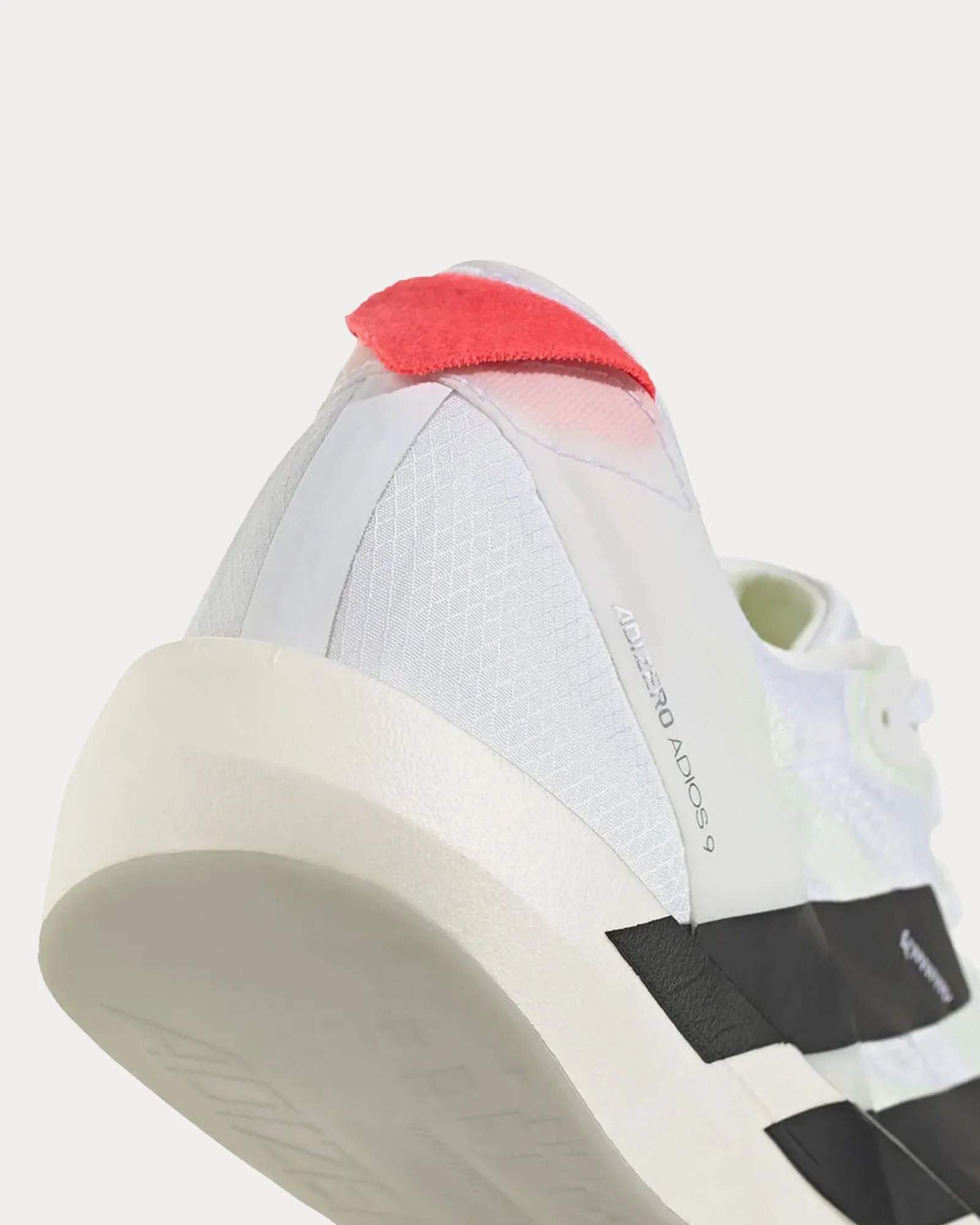 Adizero Adios 9 Cloud White / Core Black / Silver Metallic Running Shoes