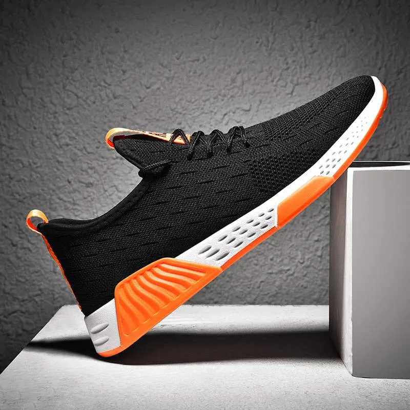 Black & Orange No-slip Sneakers Shoes