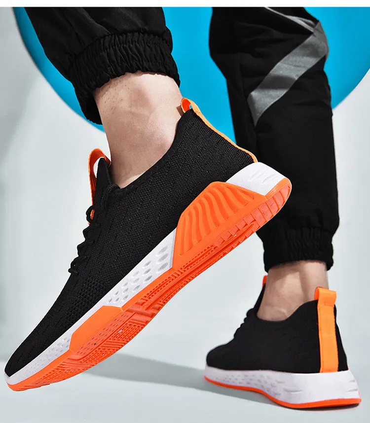 Black & Orange No-slip Sneakers Shoes