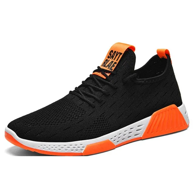Black & Orange No-slip Sneakers Shoes