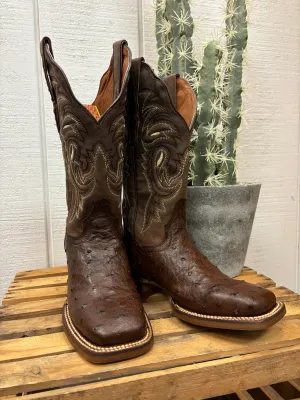 Dan Post Women's Kylo Chocolate Full Quill Ostrich Square Toe Cowgirl Boots DP5250