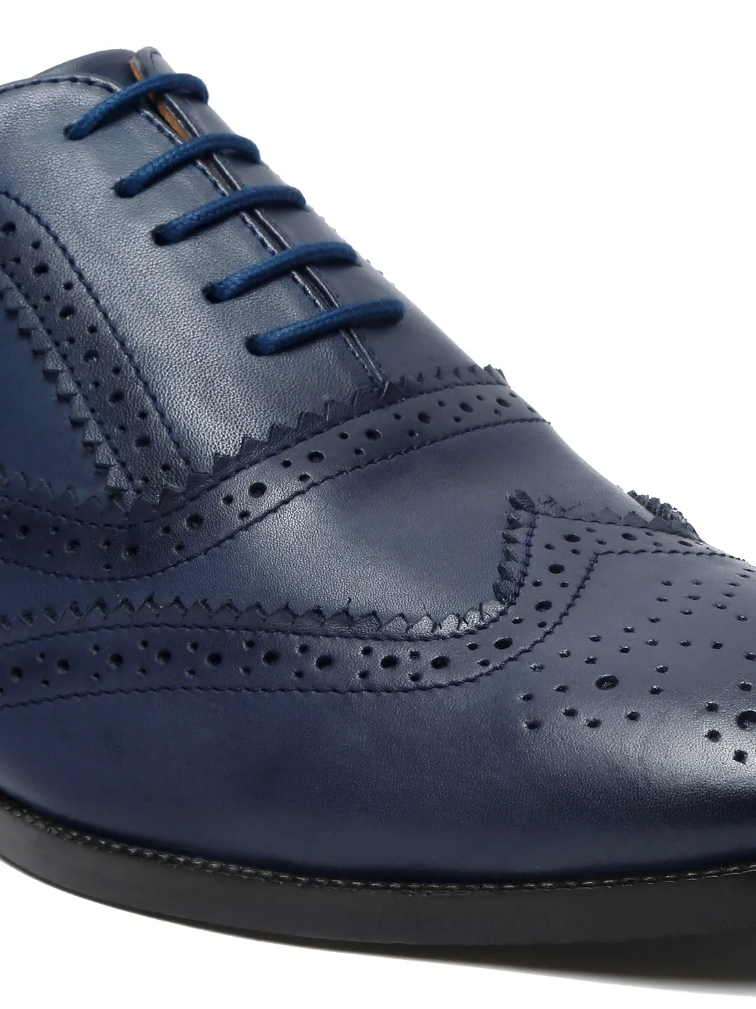 Federal Blue Handmade Premium Italian Leather Brogues
