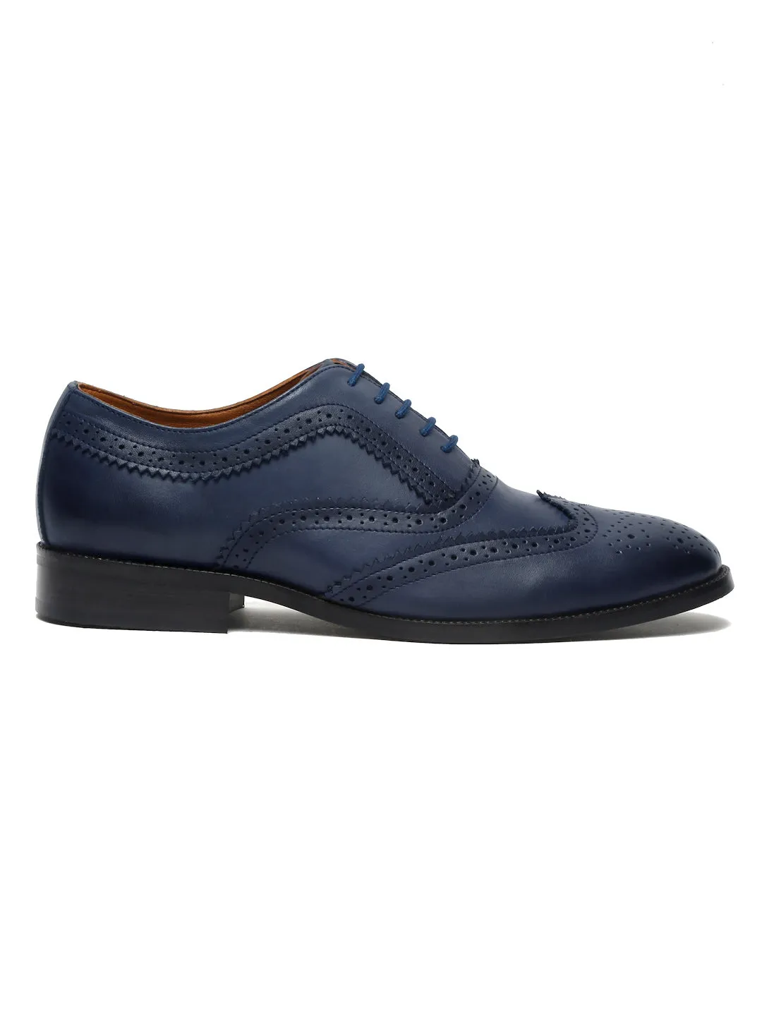 Federal Blue Handmade Premium Italian Leather Brogues
