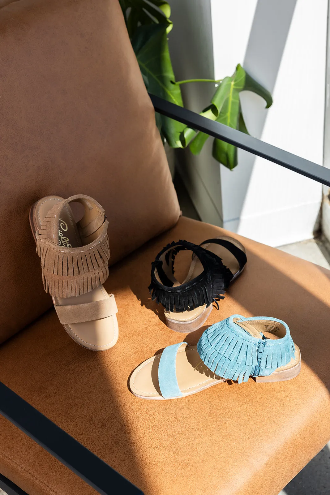 Fringe Star Sandal in Black (Online Exclusive)