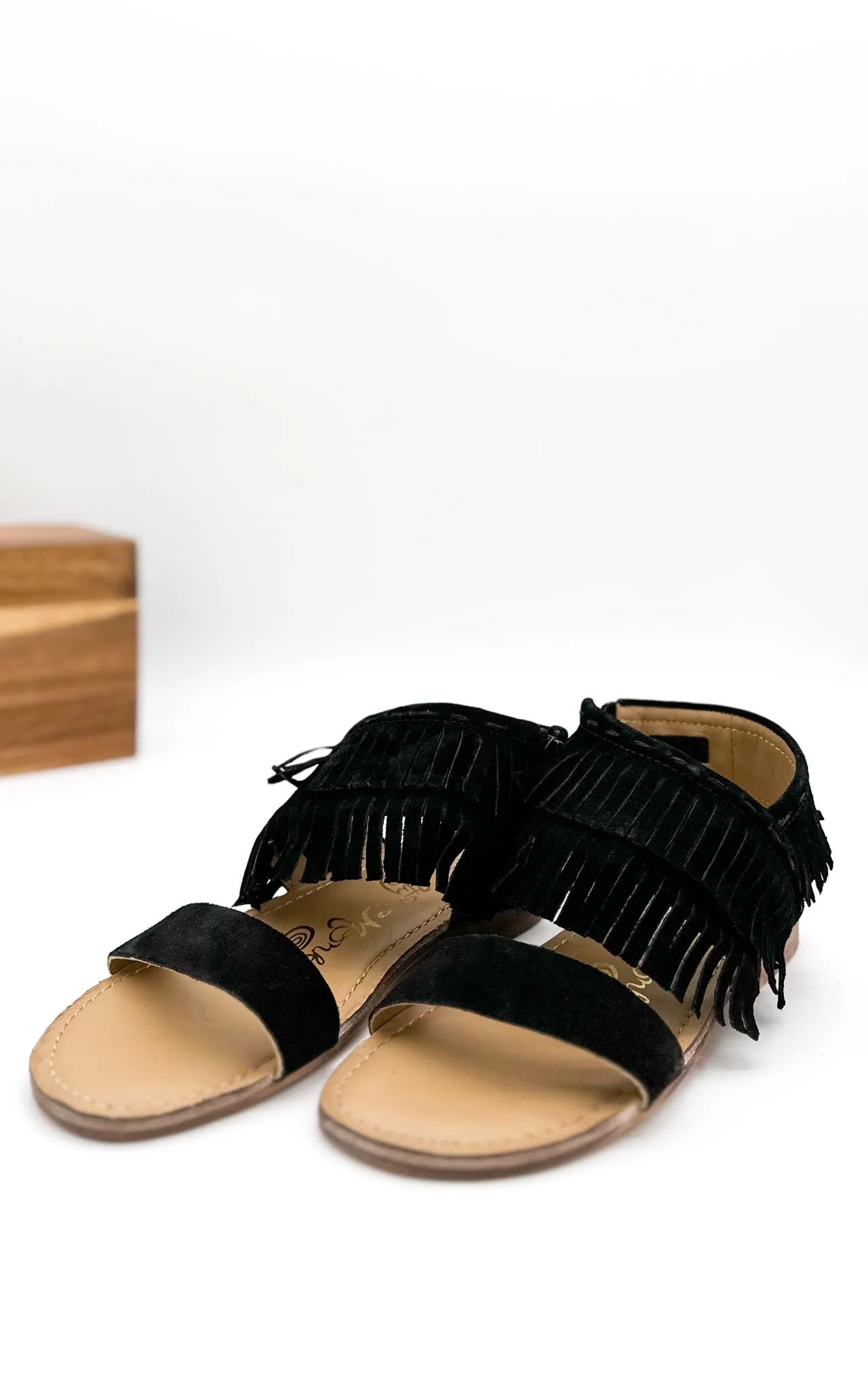 Fringe Star Sandal in Black (Online Exclusive)
