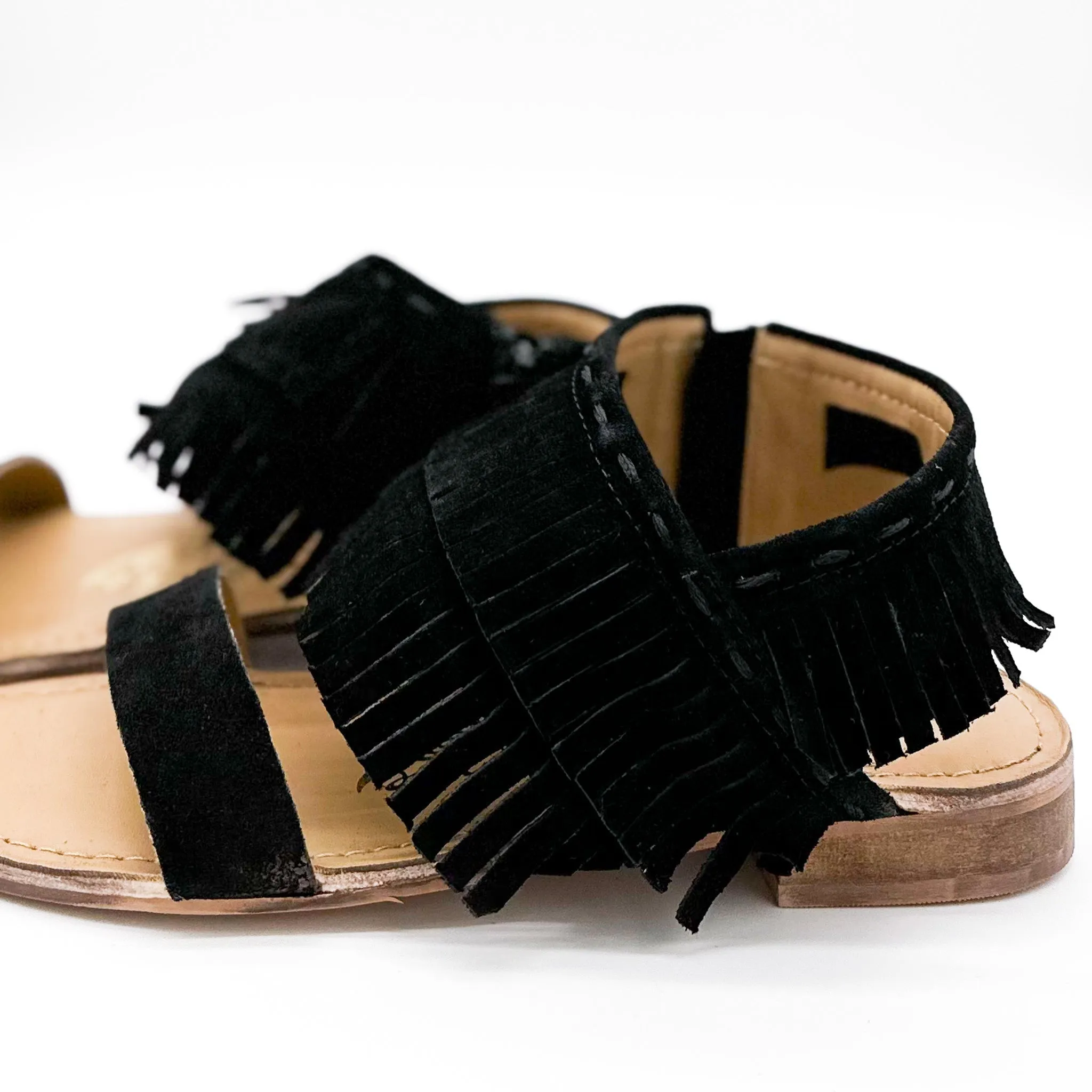 Fringe Star Sandal in Black (Online Exclusive)