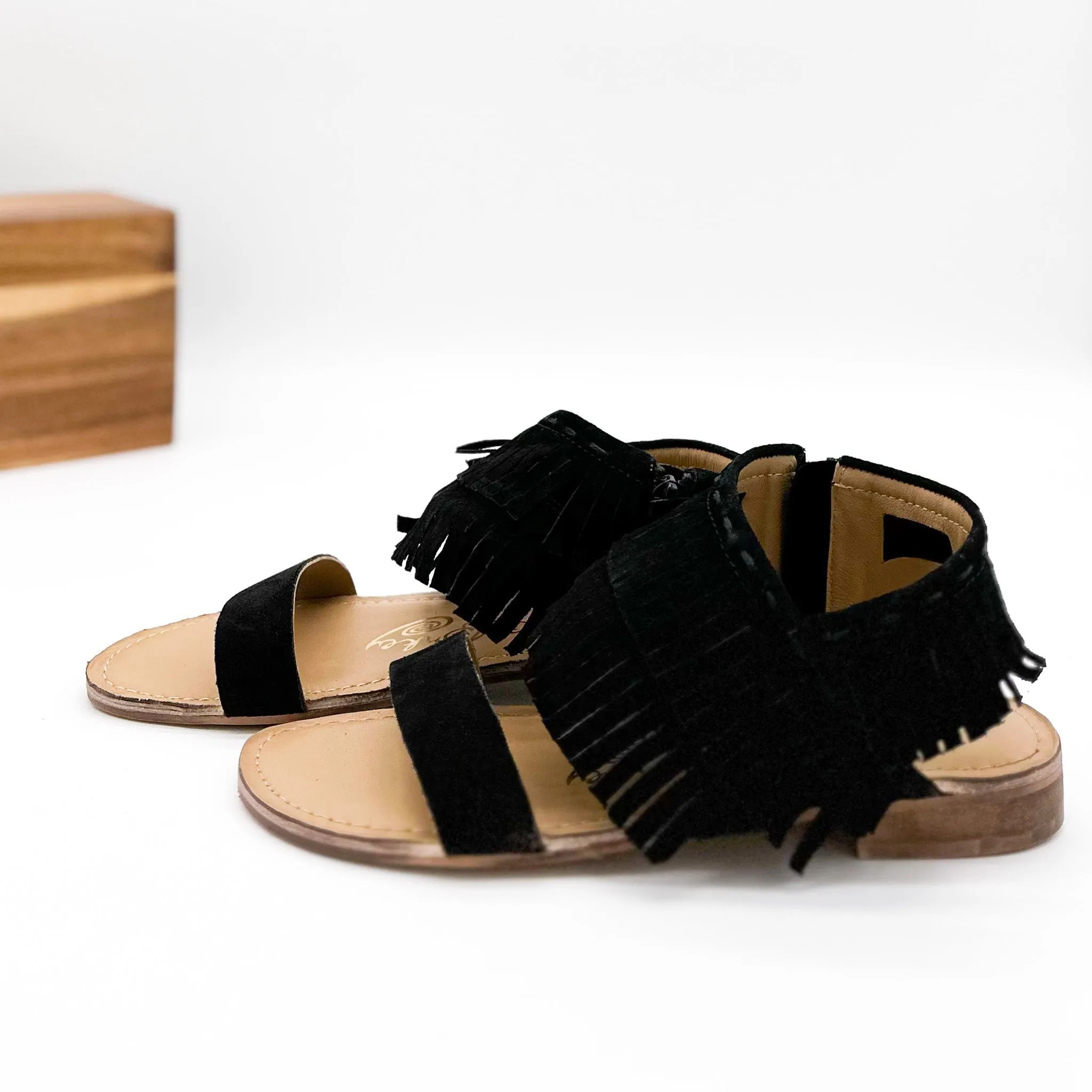 Fringe Star Sandal in Black (Online Exclusive)