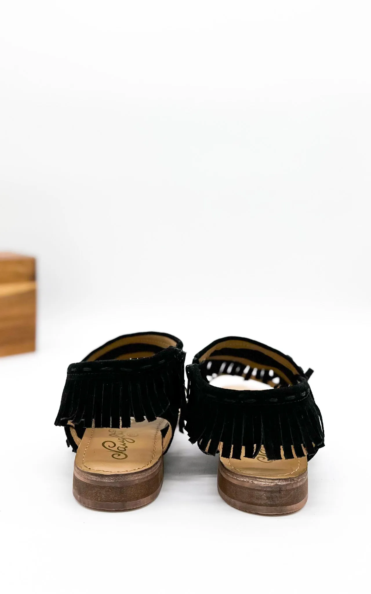 Fringe Star Sandal in Black (Online Exclusive)