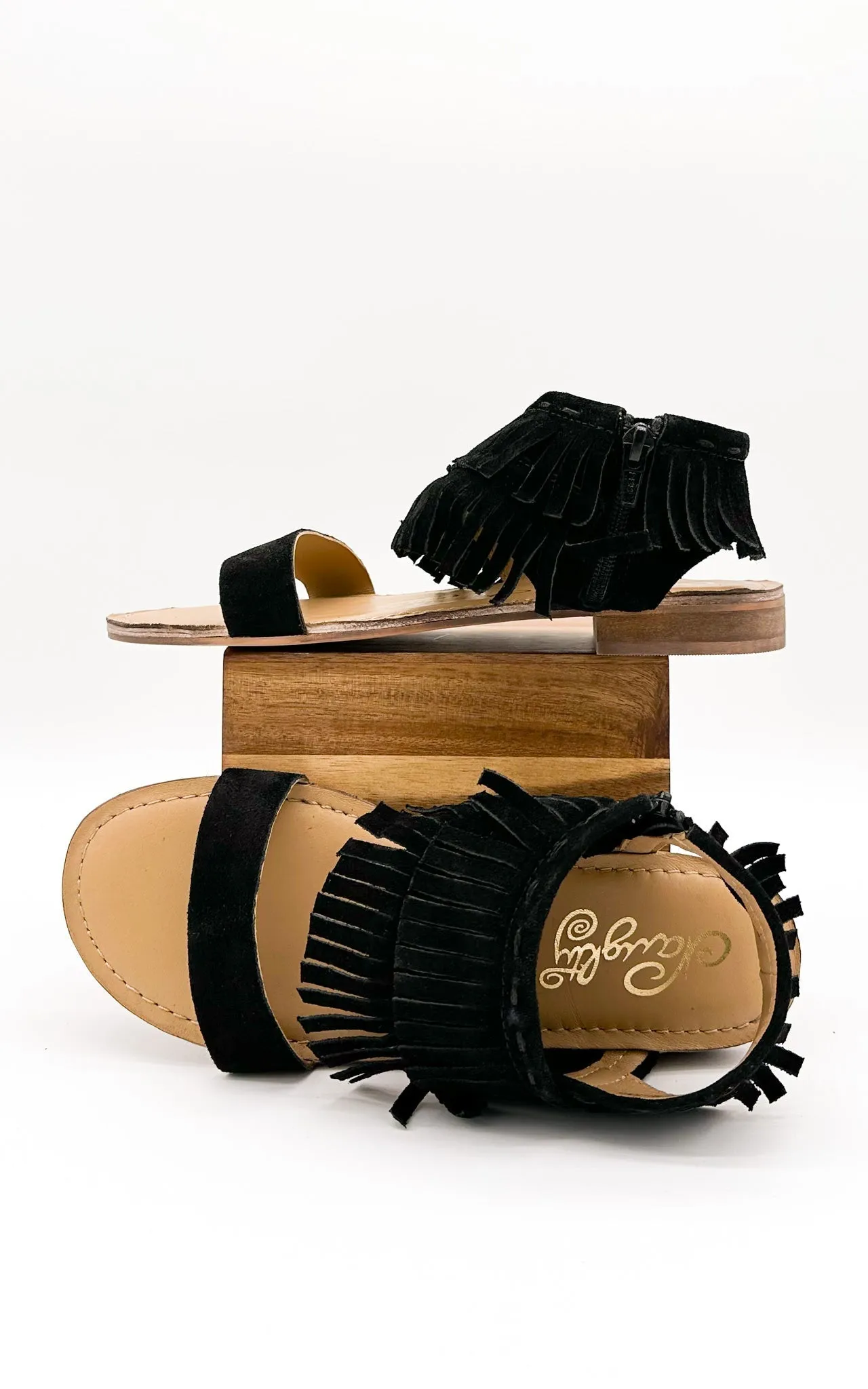 Fringe Star Sandal in Black (Online Exclusive)