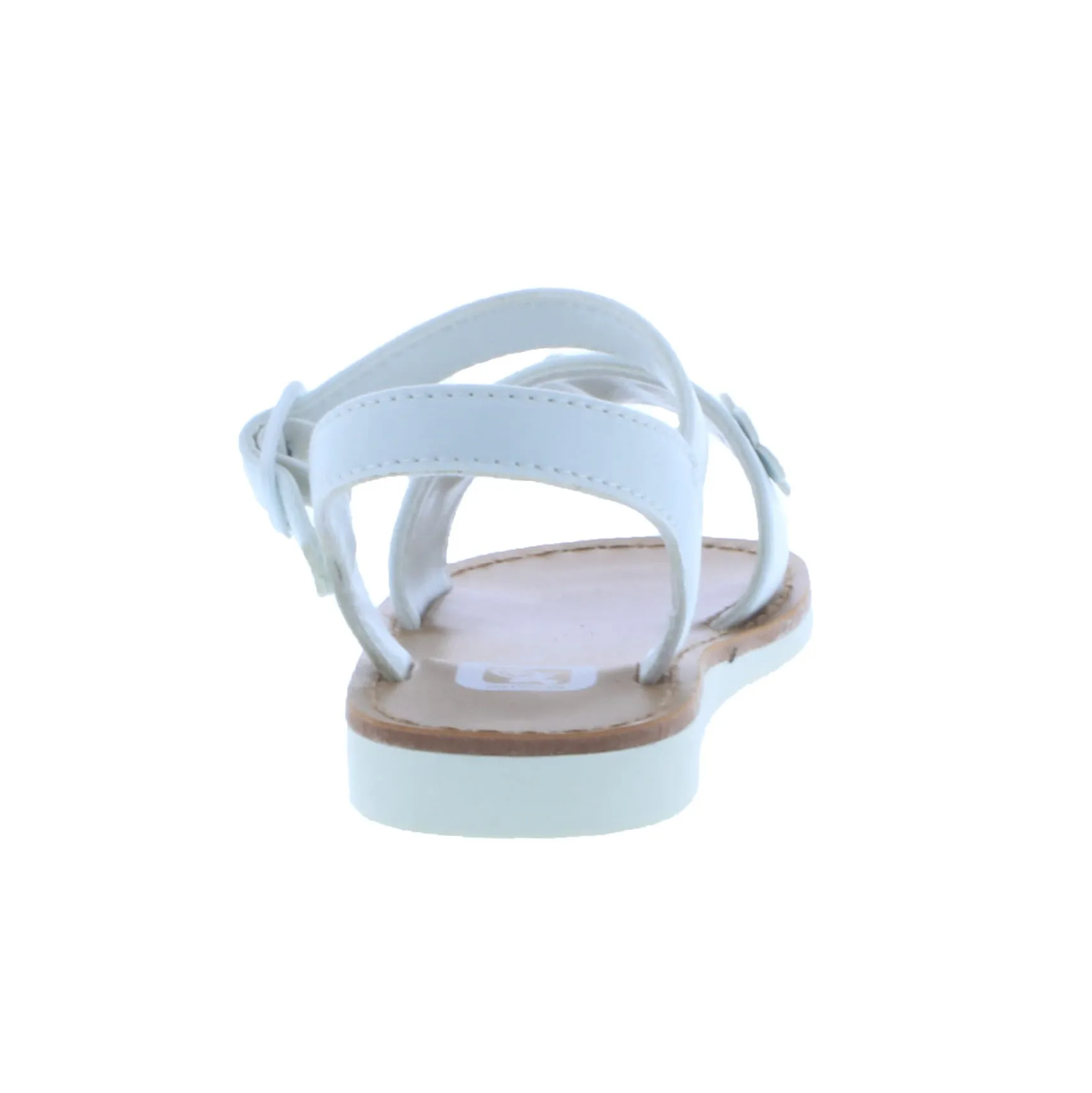 Girls Synthetic Leather Sandal with Flowers