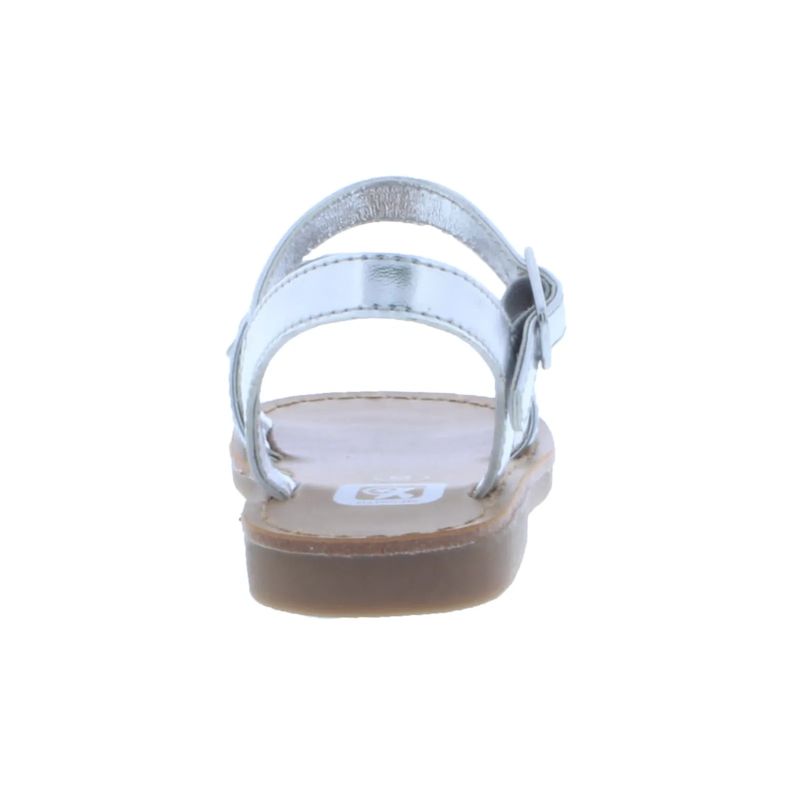 Girls Synthetic Leather Sandal with Flowers