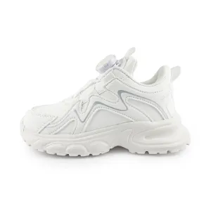Kids' Unsex Rotary buckle Sneakers - A28666 White