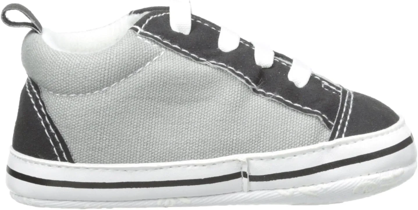 Little Me Baby-Boys Newborn Skate Shoe PU Suede with Lace Up Front