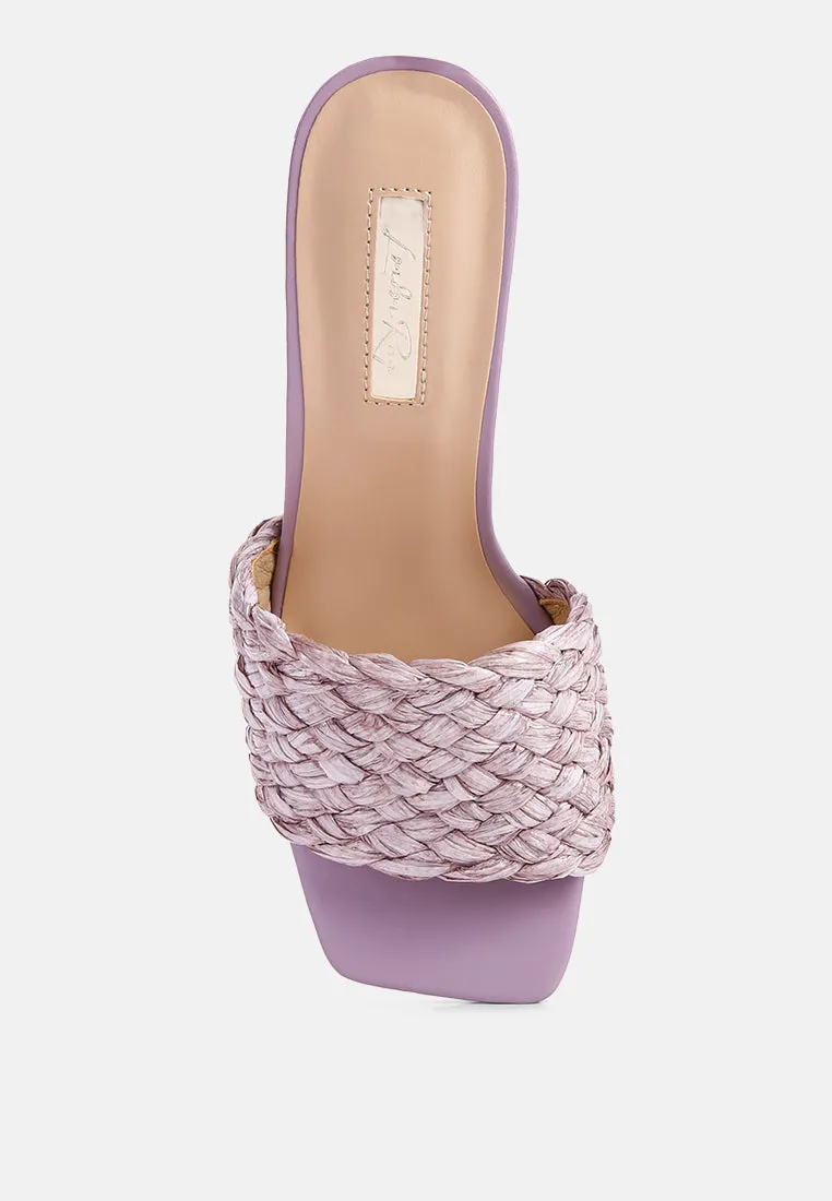 ny tour braided strap heeled sandals