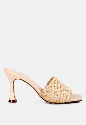 ny tour braided strap heeled sandals