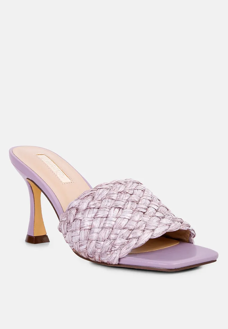 ny tour braided strap heeled sandals