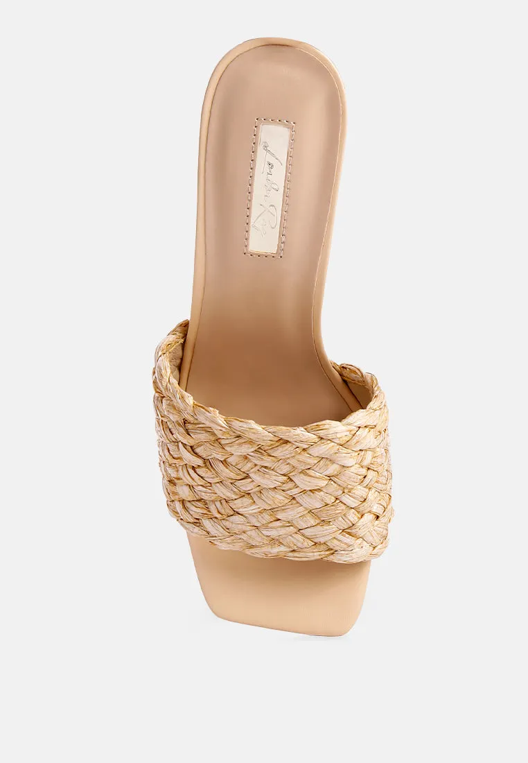 ny tour braided strap heeled sandals