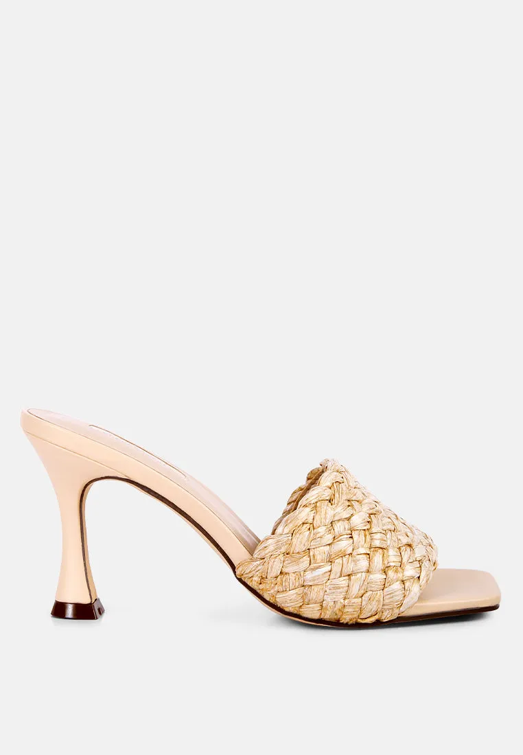 ny tour braided strap heeled sandals
