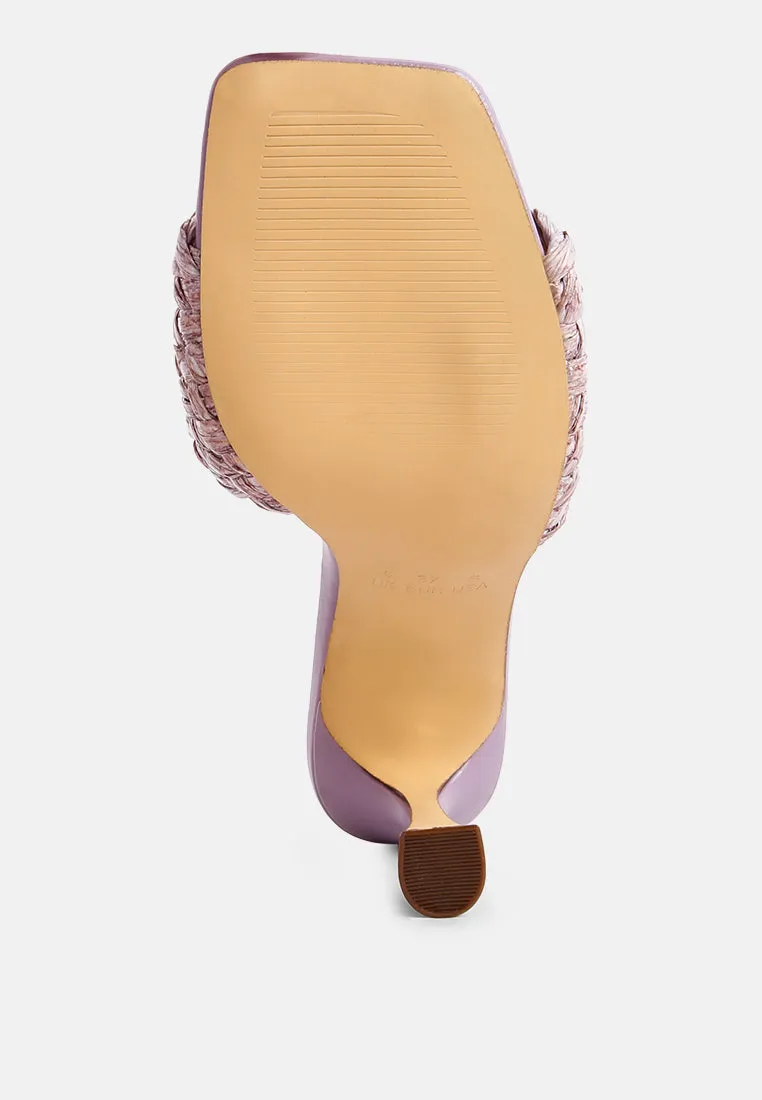 ny tour braided strap heeled sandals