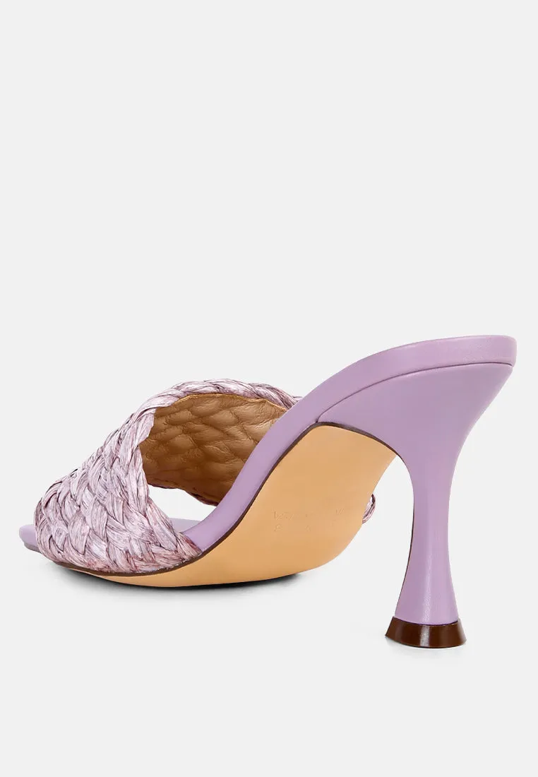 ny tour braided strap heeled sandals