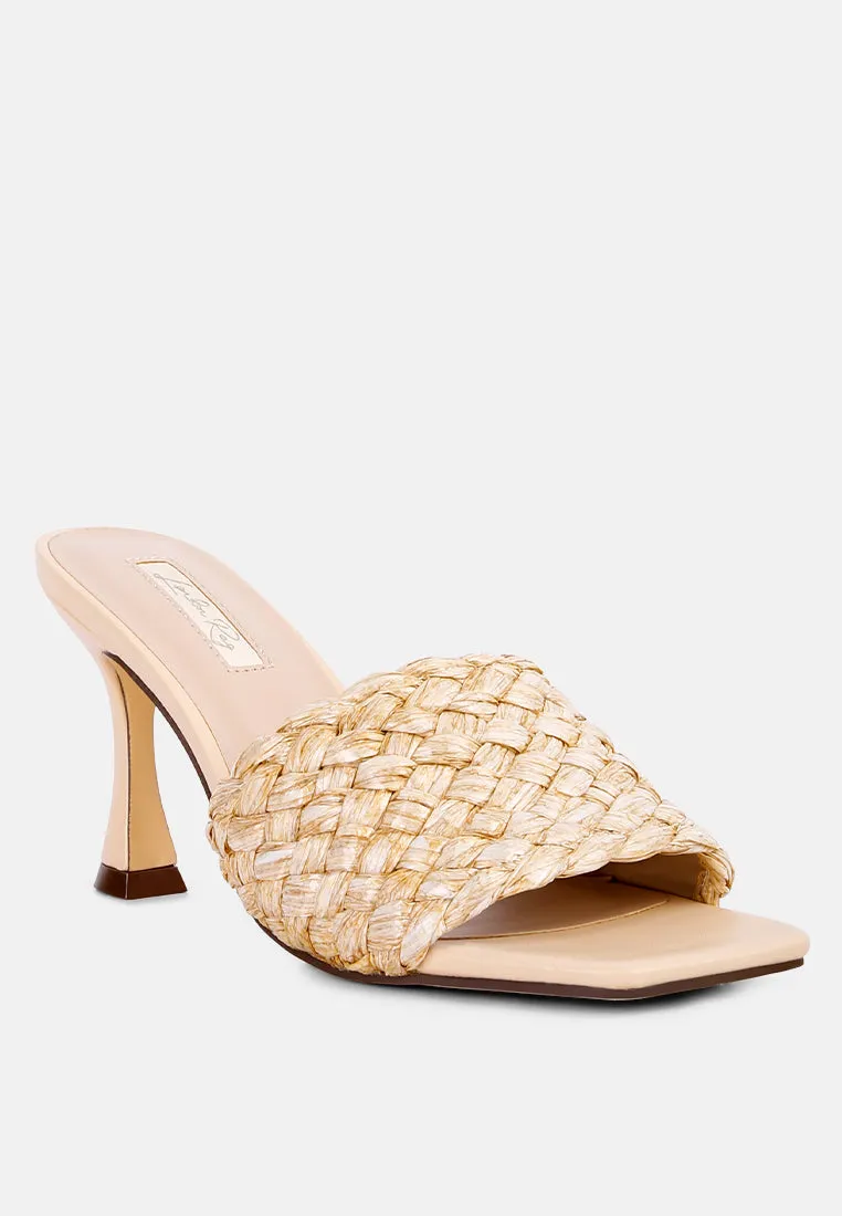 ny tour braided strap heeled sandals