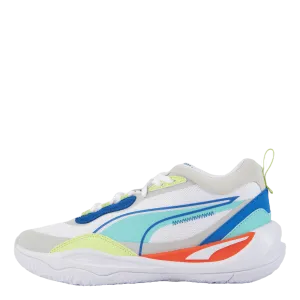 Playmaker Jr Puma White-mint-victoria Blue