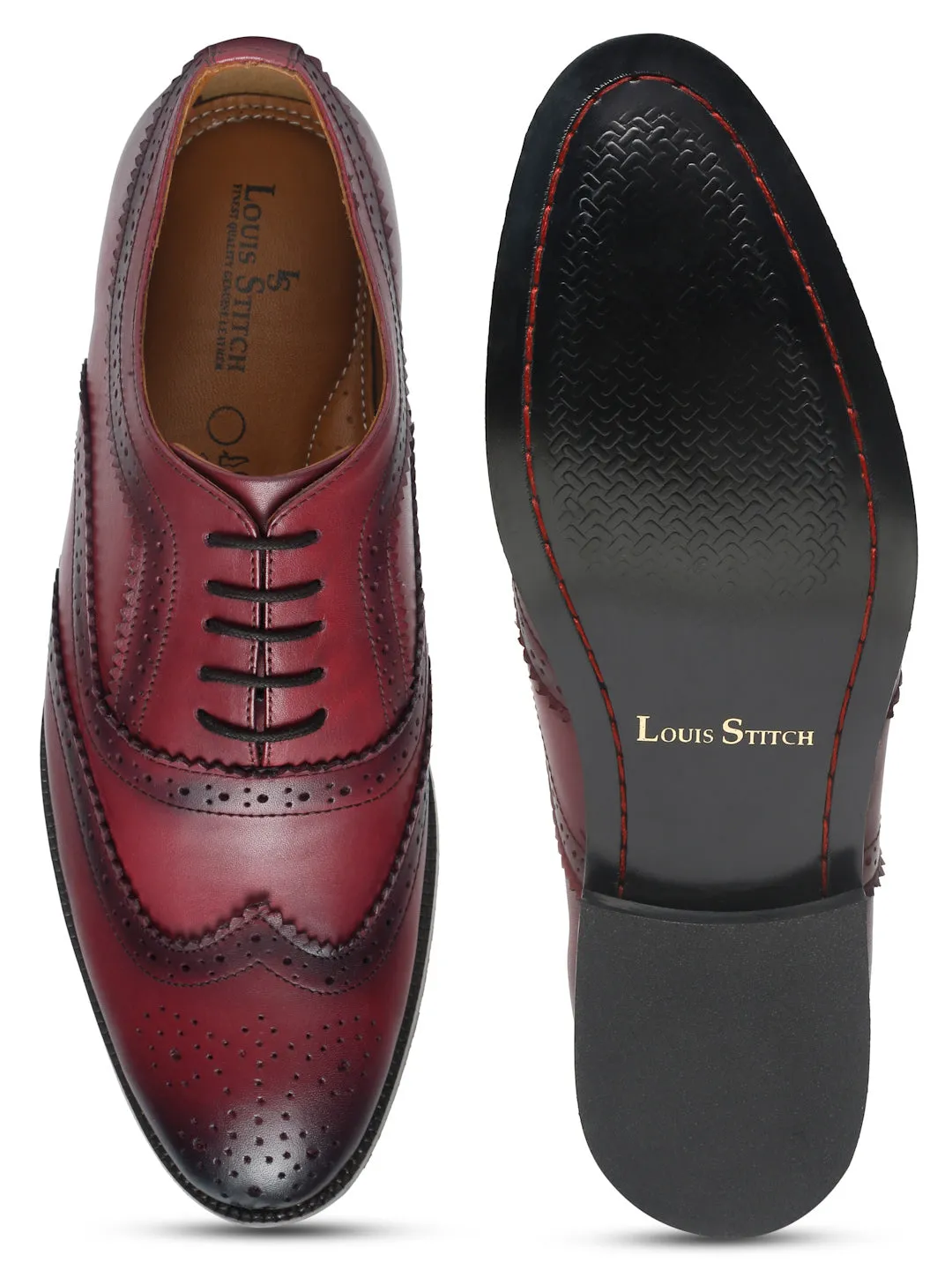 Rosewood Handmade Premium Italian Leather Brogues