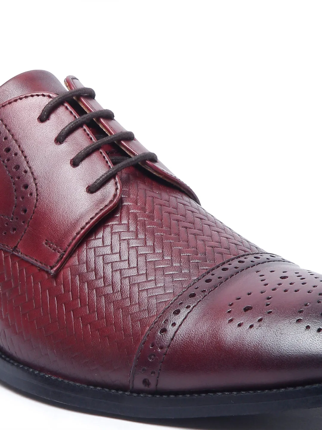 Rosewood Handmade Premium Italian Leather Weaved Oxfords