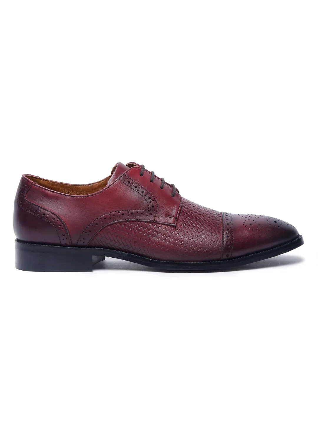 Rosewood Handmade Premium Italian Leather Weaved Oxfords