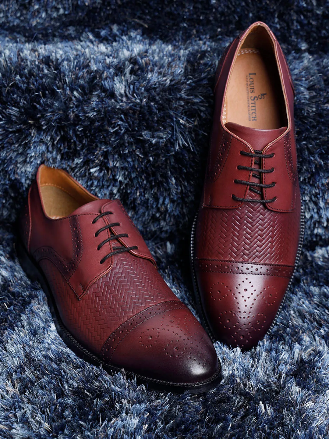 Rosewood Handmade Premium Italian Leather Weaved Oxfords