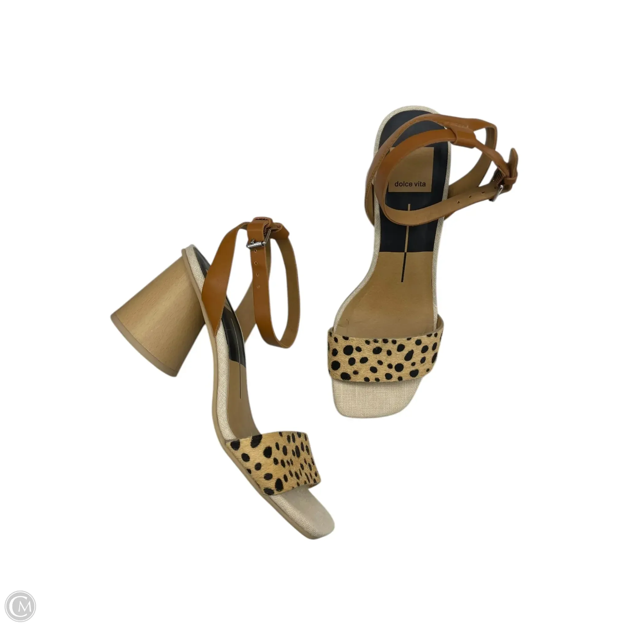 Sandals Heels Block By Dolce Vita In Tan, Size: 6
