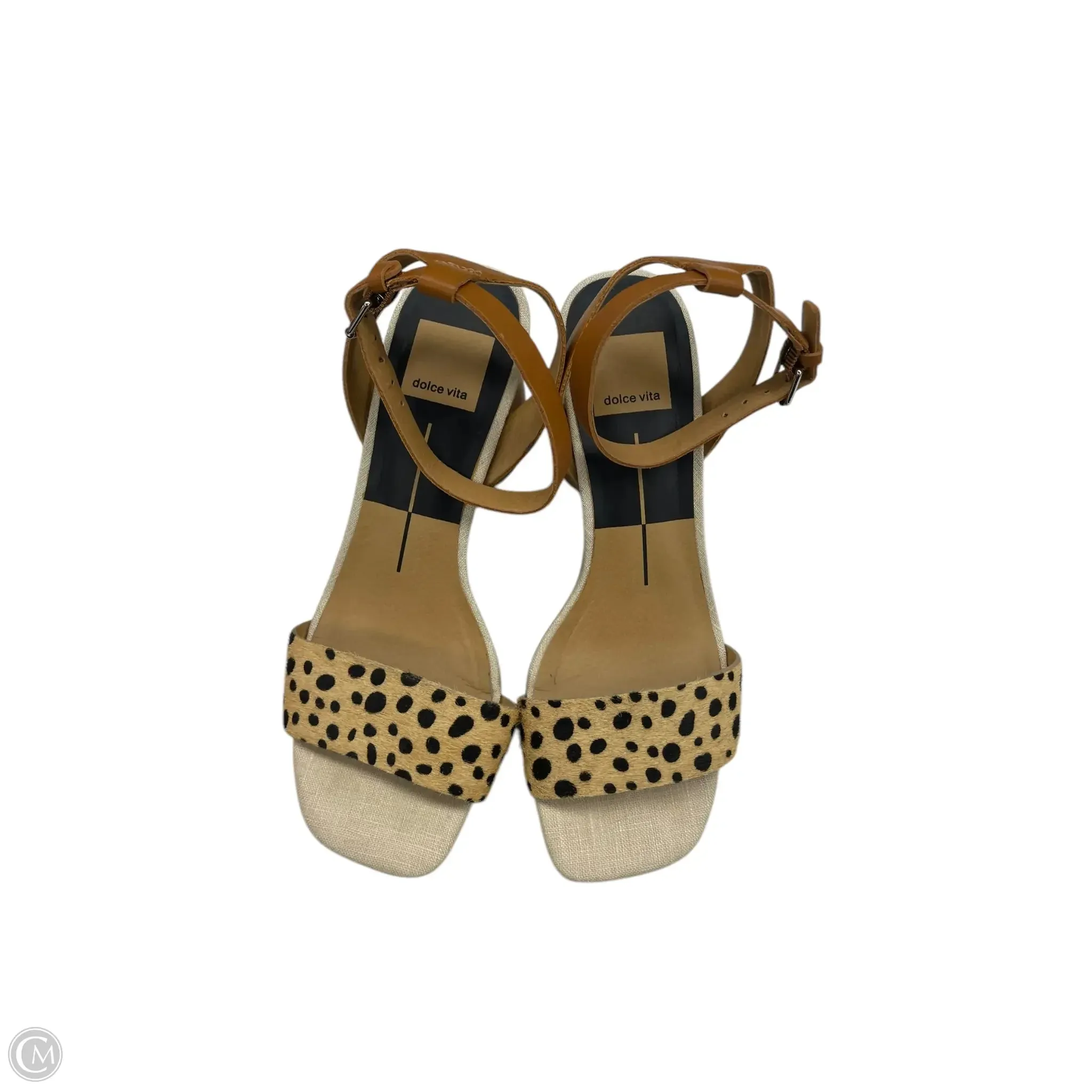 Sandals Heels Block By Dolce Vita In Tan, Size: 6