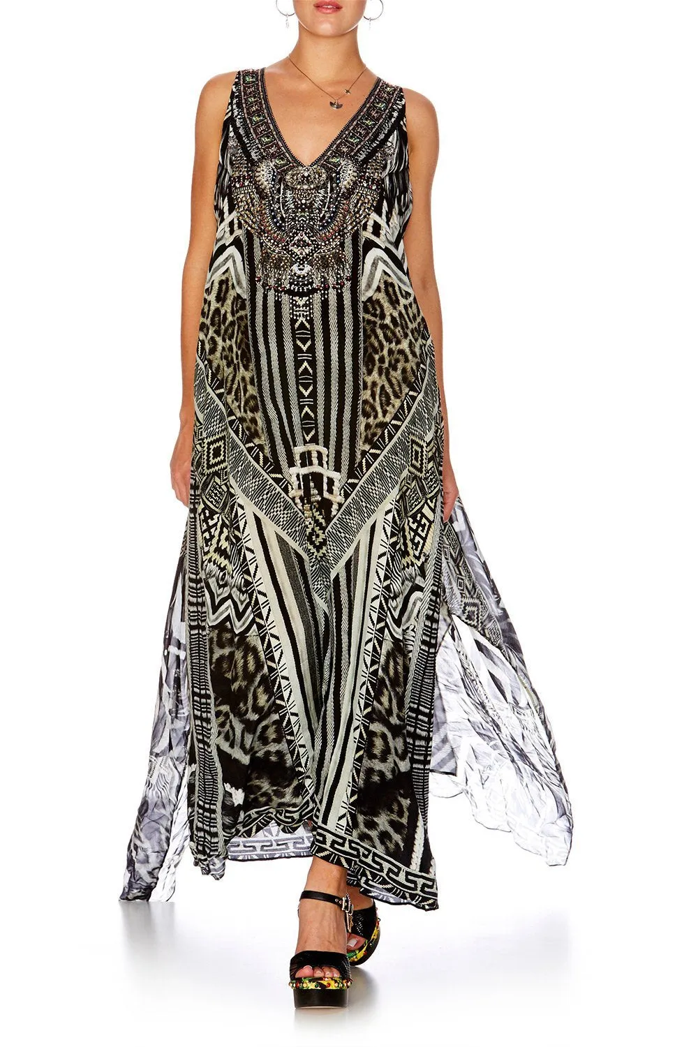 TIE FRONT MULTIWEAR DRESS TRIBAL THEORY