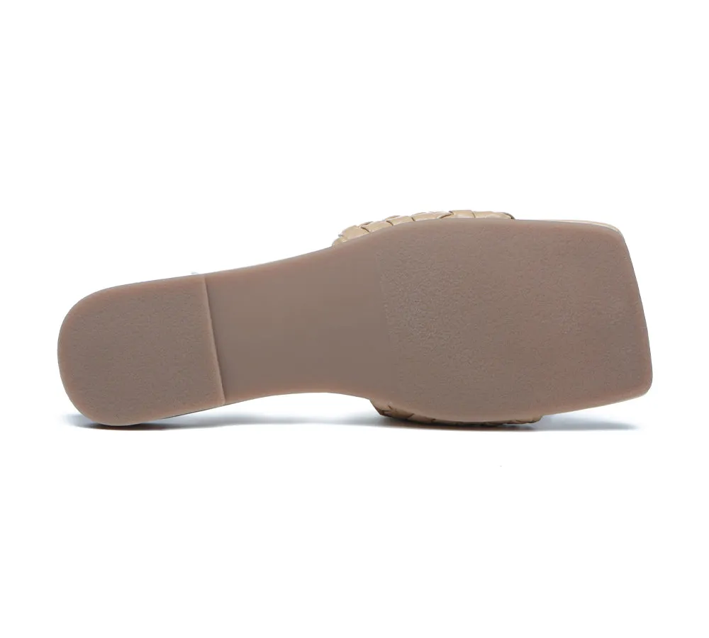 Women Flats Open Square Toe Woven Sandals Taunia