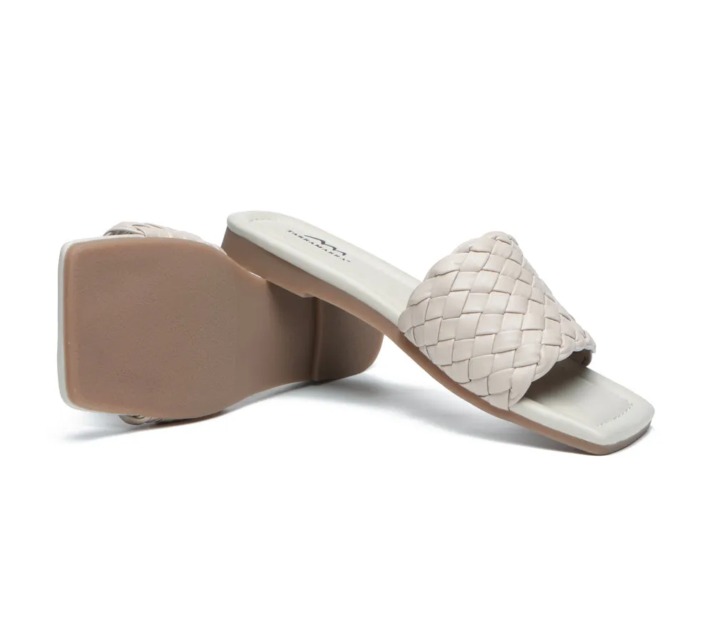 Women Flats Open Square Toe Woven Sandals Taunia