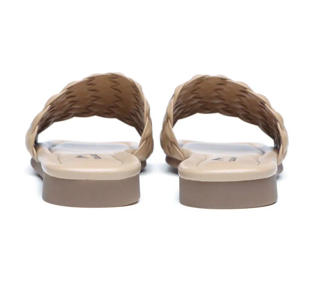 Women Flats Open Square Toe Woven Sandals Taunia