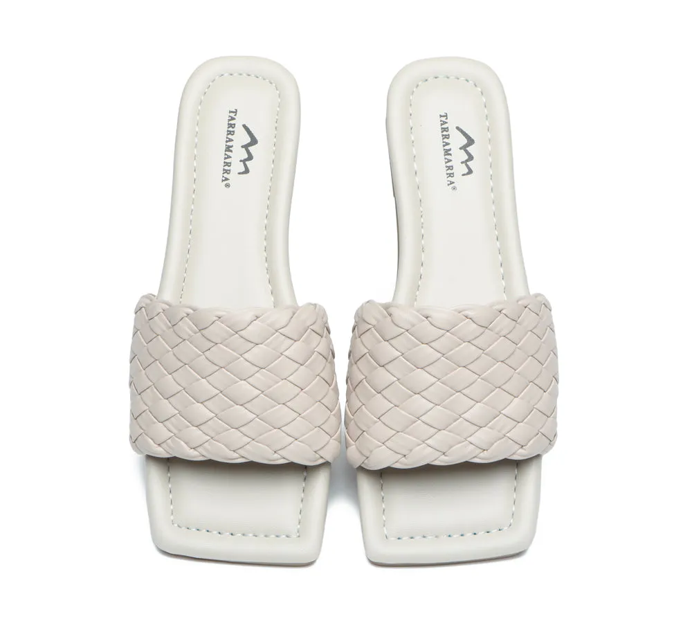 Women Flats Open Square Toe Woven Sandals Taunia