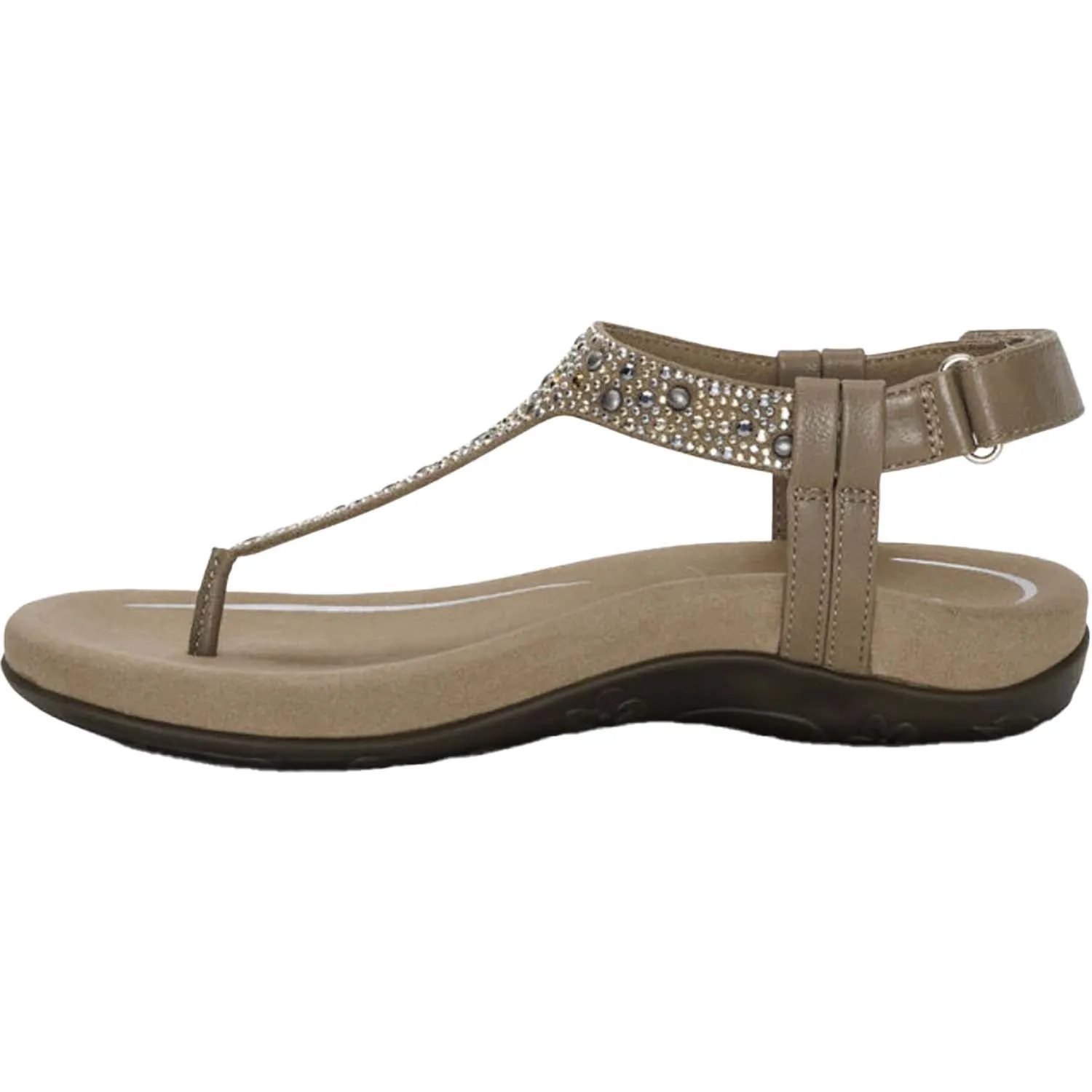 Women's Aetrex Marni Taupe With Embellishments Synthetic