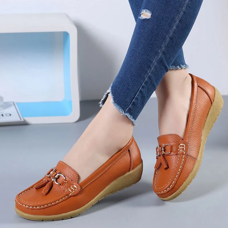 Womens Low Wedge Loafers