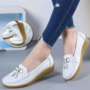 Womens Low Wedge Loafers