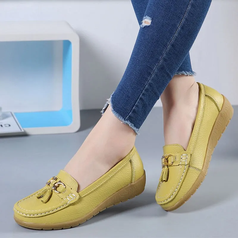 Womens Low Wedge Loafers
