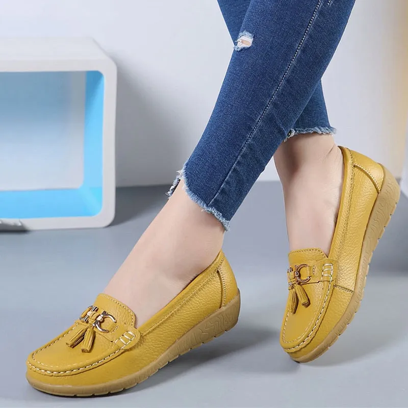 Womens Low Wedge Loafers