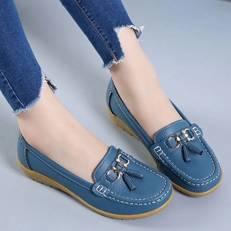 Womens Low Wedge Loafers